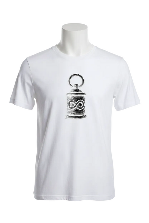 Camiseta blanca con urna - maniquí sencillo