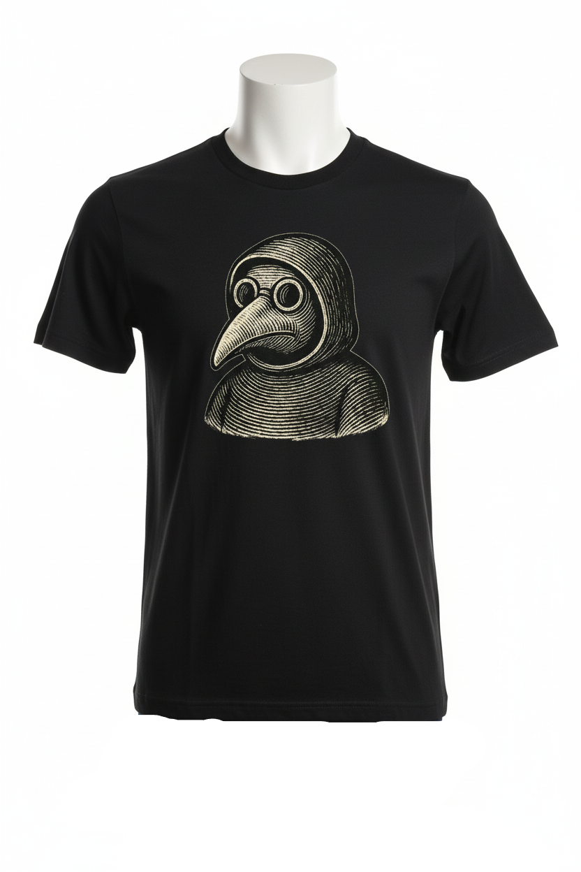 Camiseta negra en maniquí sin cabeza