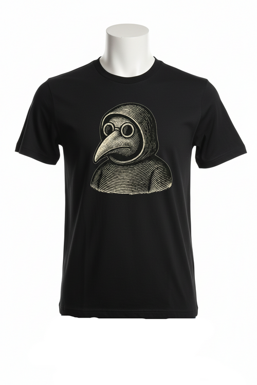 Camiseta negra en maniquí sin cabeza